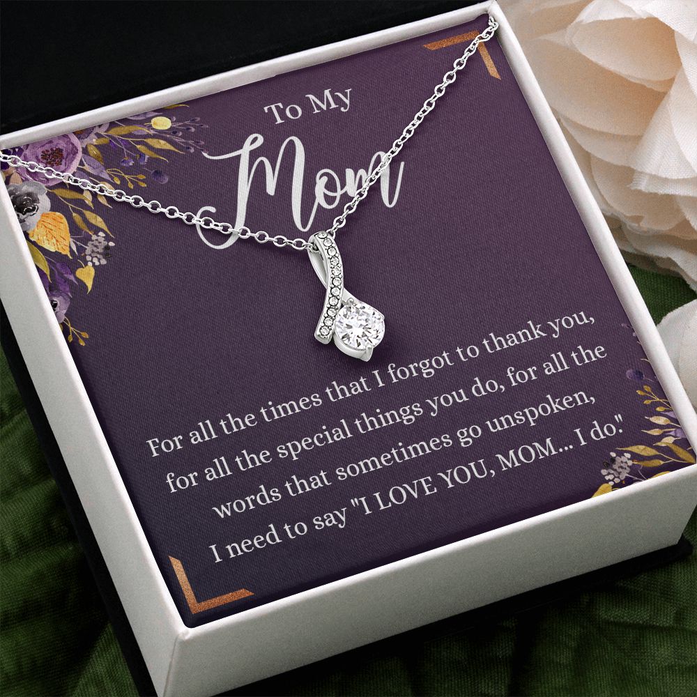 To My Mother Gift Necklace To Mom, Mother, Mommy, Momma from Child Special Mother Gift for Birthday Mothers Day Retriment Anniversary Hoiday Present for Mom Necklace for Women Alluring Beauty Necklace