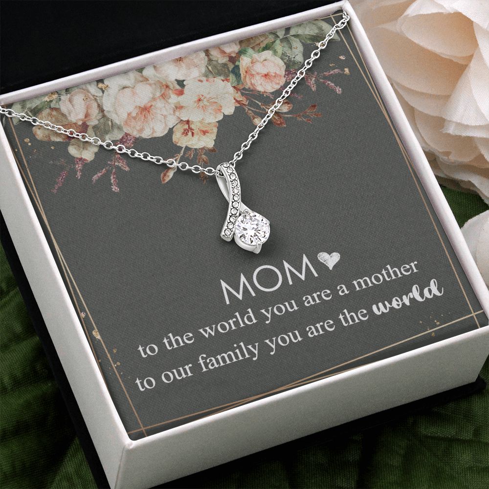 Mom Necklace Gifts for Mom from Daughter to Mom Gifts for Mothers Day from Daughter, To My Mom Necklace from Daughter to Mom Birthday Gifts Necklace with Message Card and Gift Box4 Alluring Beauty Necklace