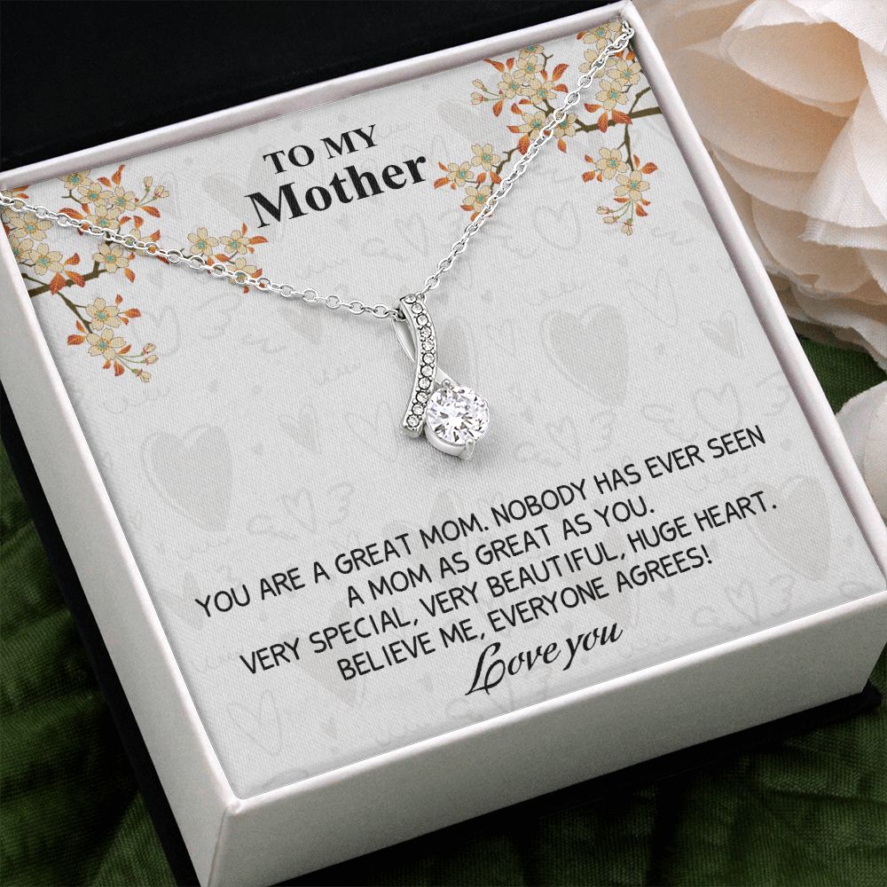 Mom Necklace Gifts for Mom from Daughter to Mom Gifts for Mothers Day from Daughter, To My Mom Necklace from Daughter to Mom Birthday Gifts Necklace with Message Card and Gift Box8 Alluring Beauty Necklace