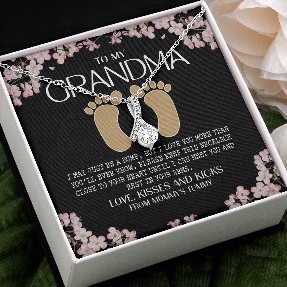 To My Grandma Necklace, Gift for Grandmother Necklace, Mothers Day Gift For Grandma Nana, Grandma Jewelry From Grandchildren GrandKids , Jewelry Box Gift For Grandma Grandmother16 Alluring Beauty Necklace