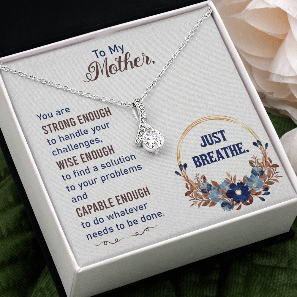 To My Mother Necklace Pendant Gift From Daughter In Law Necklace Strong Enough Gift For To Mom Happy Mother's Day Mother In Law Gift On Birthday Anniversary Gift 30821 Alluring Beauty Necklace