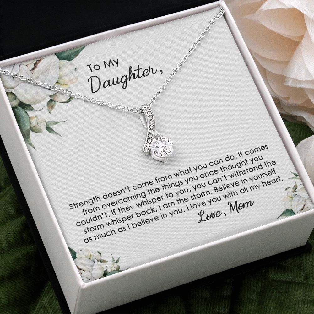 Mother Daughter Gift Ideas, To My Daughter Gift Necklace from Mom, Jewelry Pendant Present for Daughter, Birthday Christmas Gift Graduation Gifts for Daughters, Mother and Daughter Necklace 2140 Alluring Beauty Necklace