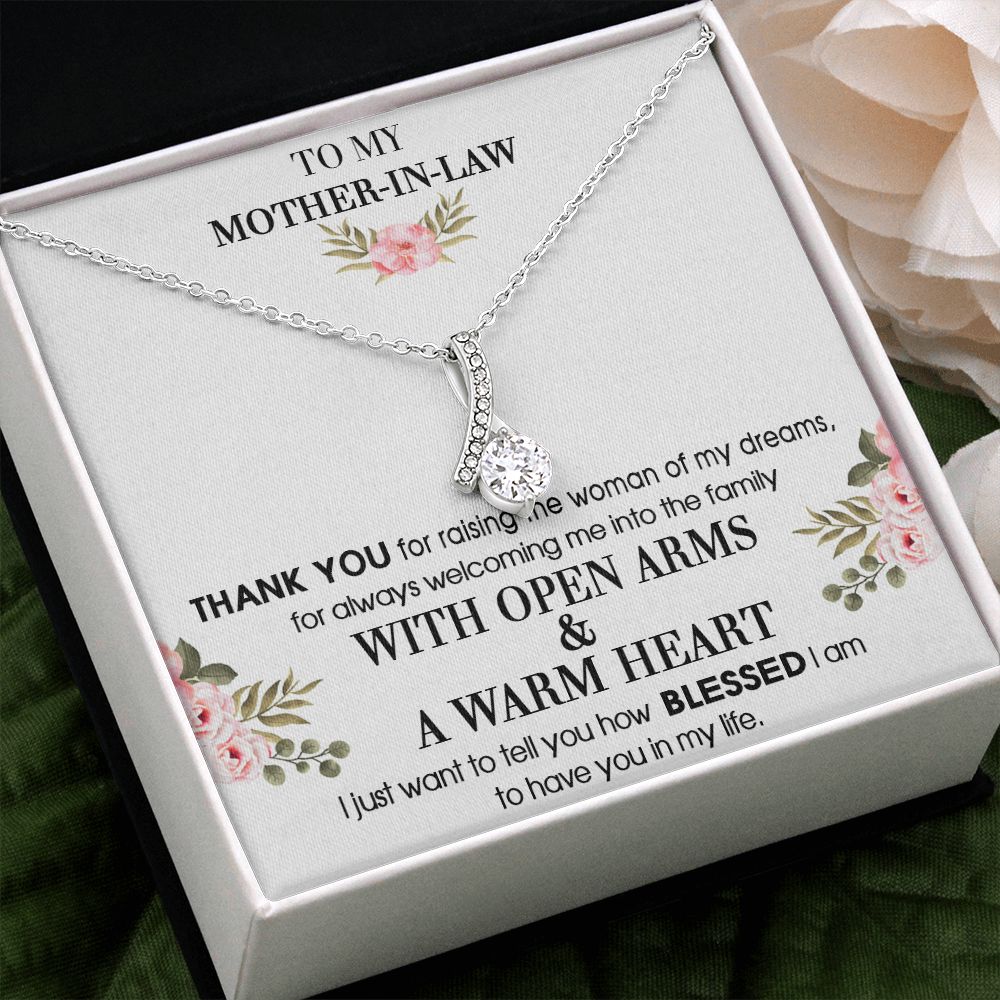 To My Mother-In-Law From Son-In-Law Thank You For Raising Alluring Beauty Necklace