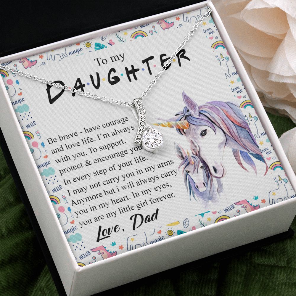 Mother Daughter Gift Ideas, To My Daughter Gift Necklace from Mom, Jewelry Pendant Present for Daughter, Birthday Christmas Gift Graduation Gifts for Daughters, Mother and Daughter Necklace 22 Alluring Beauty Necklace