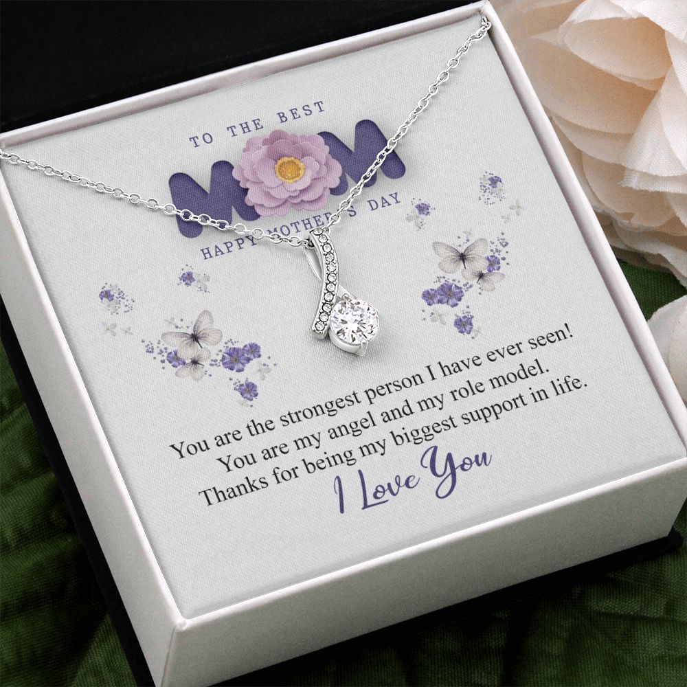 To The Best Mom Necklace, Best Mom Gifts, Mothers Day Gifts, Birthday Gift For Mom Alluring Beauty Necklace