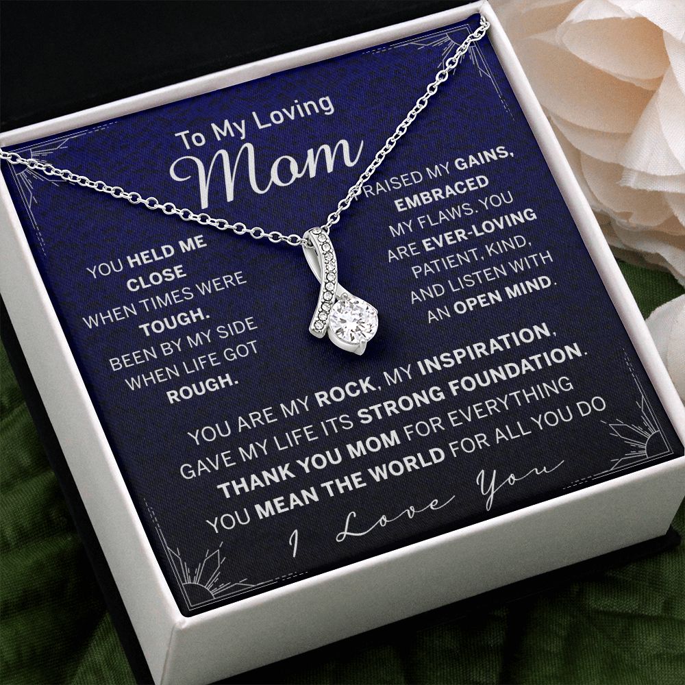 To My Mom Necklace, Gift For Mom, Mother's Day Gift from Daughter, Mom Jewelry Gift for Mothers Day, Birthday Gift for Mother, Moms Gift from Daughter Son, Necklace for Mom Mother Alluring Beauty Necklace