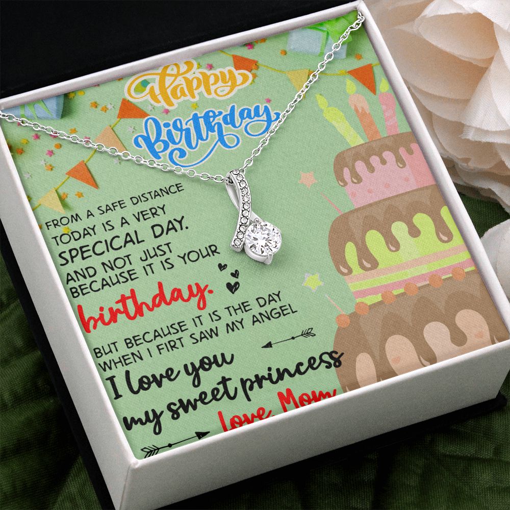 Mother Daughter Gift Ideas, To My Daughter Gift Necklace from Mom, Jewelry Pendant Present for Daughter, Birthday Christmas Gift Graduation Gifts for Daughters, Mother and Daughter Necklace 31 Alluring Beauty Necklace