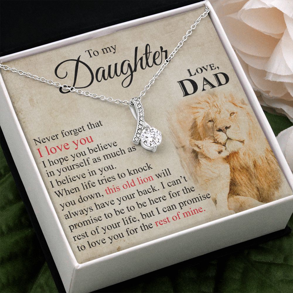 Mother Daughter Gift Ideas, To My Daughter Gift Necklace from Mom, Jewelry Pendant Present for Daughter, Birthday Christmas Gift Graduation Gifts for Daughters, Mother and Daughter Necklace 23 Alluring Beauty Necklace