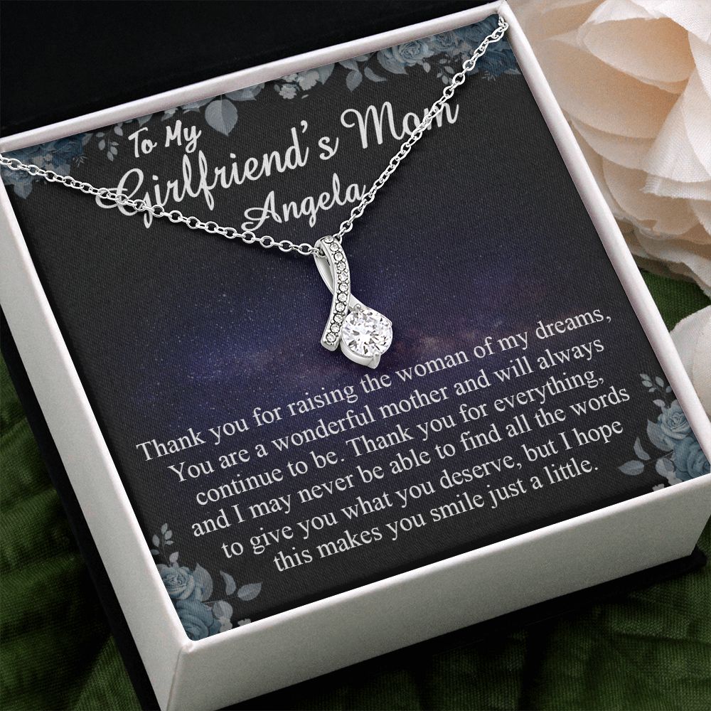 To My Girlfriends Mom Gift Mother's Day Gift for Girlfriend's Mom Necklace Gift Angela Alluring Beauty Necklace