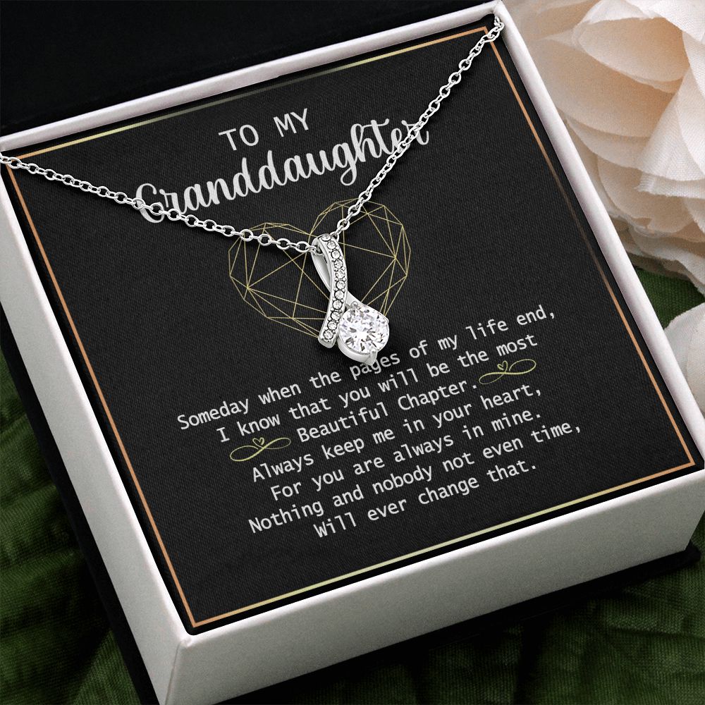 To my Granddaughter Necklace Gift For Granddaughter Birthday Congrats Graduation Alluring Beauty Necklace
