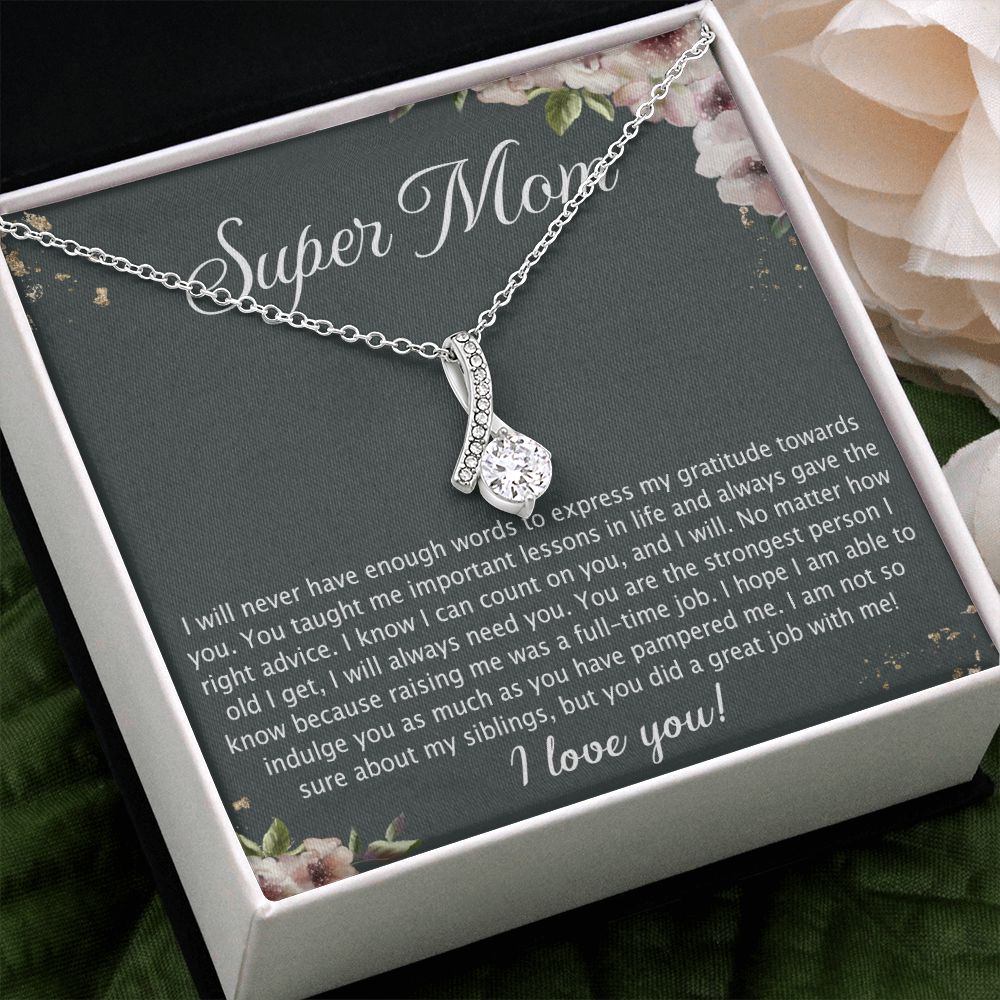 To My Mom Necklace Pendant Gift From Daughter Your Faith Lets Us Know With Message Card Gift For Mom Alluring Beauty Necklace