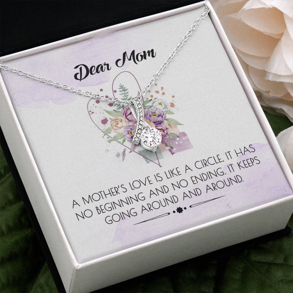 To My Mom Necklace Pendant Gift From Daughter Or Son Happy Mother's Day Gift For Mom Birthday, Anniversary Alluring Beauty Necklace