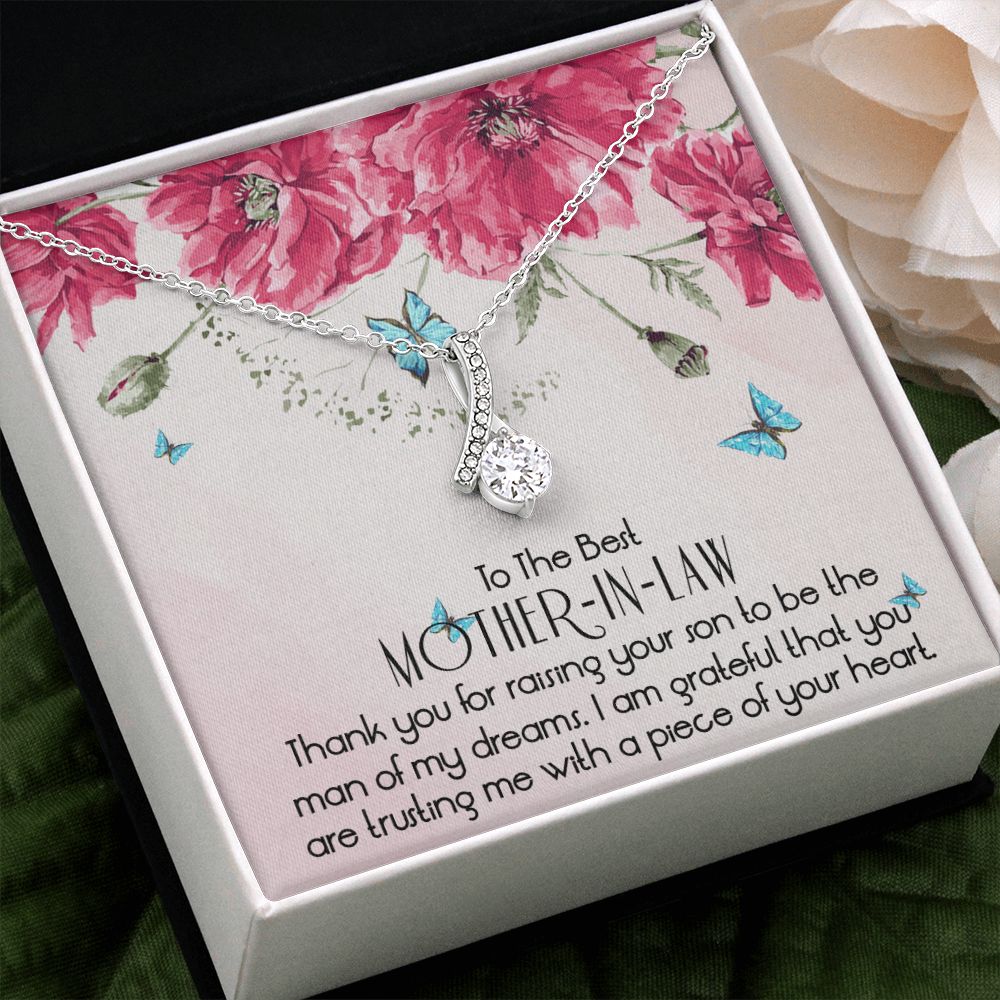 To The Best Mother In Law Necklace, Mother In Law Gifts, Mothers Day Gifts Necklace Alluring Beauty Necklace