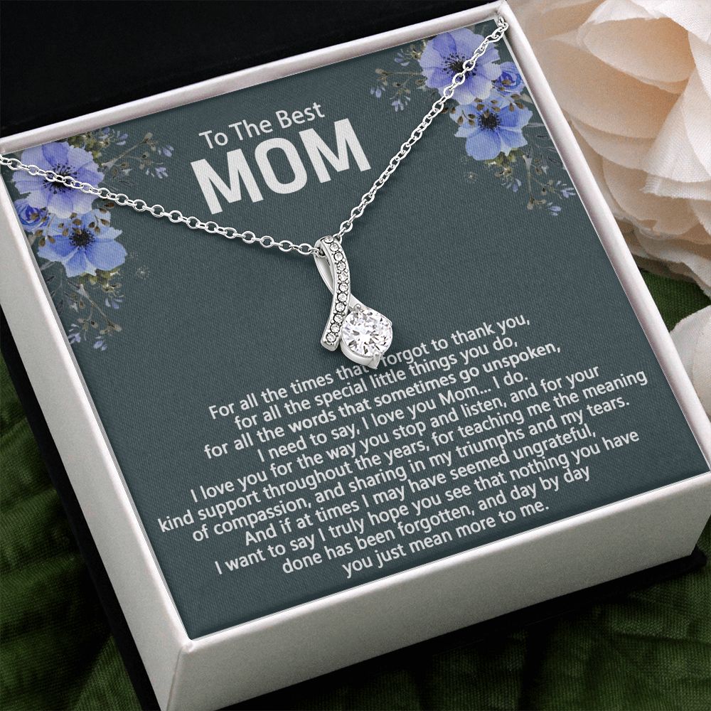 To The Best Mom Love Knot Necklace Gift For Mom On Mother's Day Alluring Beauty Necklace