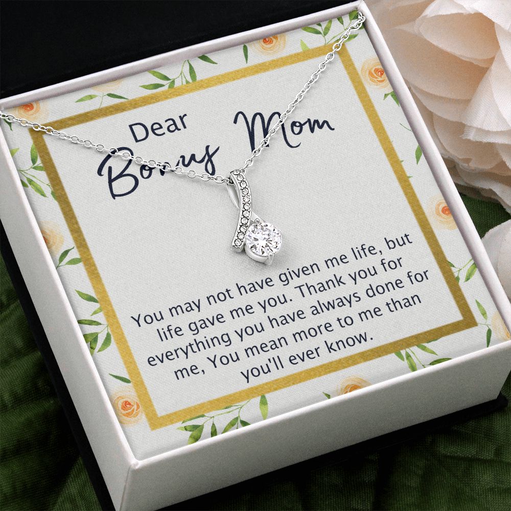 Bonus Mom Gifts, To My Bonus Mom Necklace, Bonus Mom Jewelry, Necklace for Bonus Mom, Step Daughter To Stepmother Necklace, Step Mom Necklace for Women Step Mom Mothers Day Jewelry Alluring Beauty Necklace