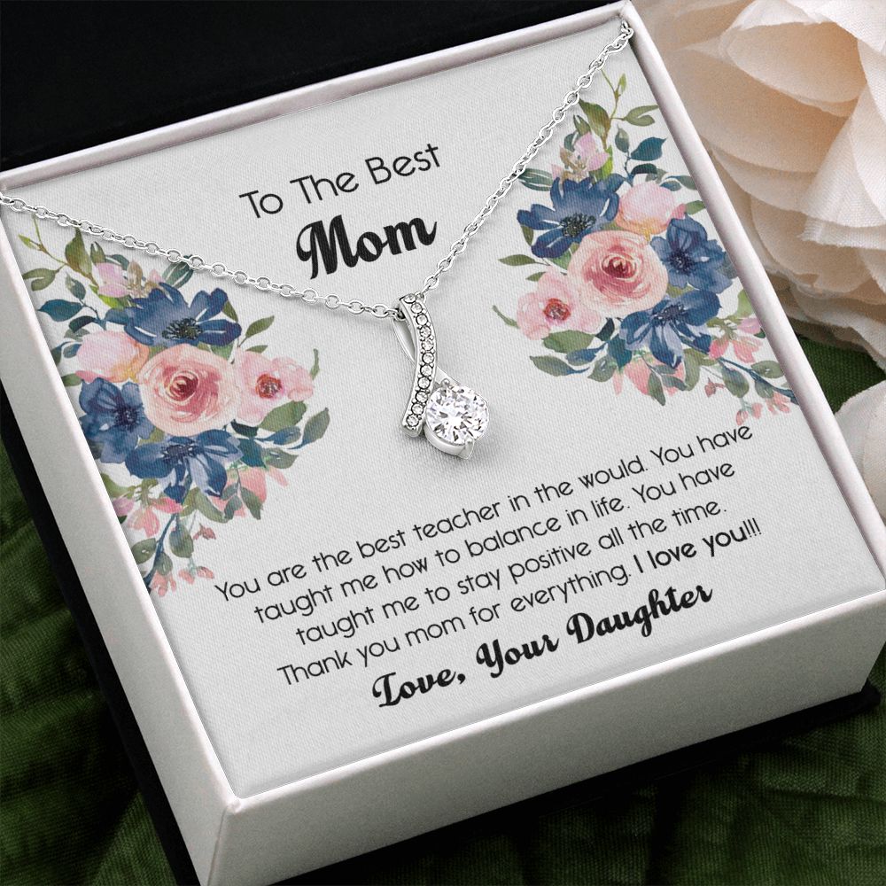 To My Mom Necklace, Gift For Mom, Mother's Day Gift from Daughter, Mom Jewelry Gift for Mothers Day, Birthday Gift for Mother, Moms Gift from Daughter Son, Necklace for Mom Mother 7 Alluring Beauty Necklace