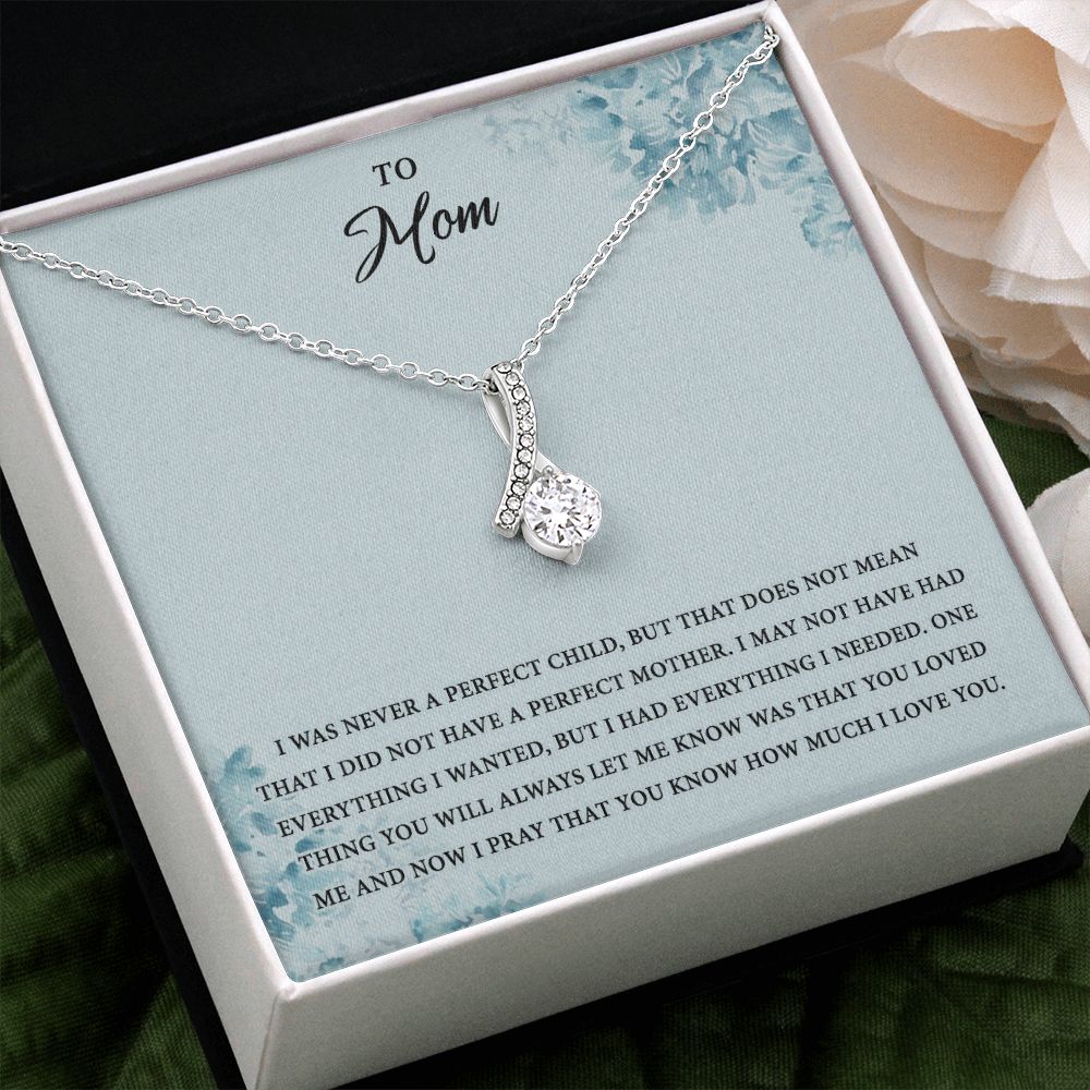 Mom Necklace Gifts for Mom from Daughter to Mom Gifts for Mothers Day from Daughter, To My Mom Necklace from Daughter to Mom Birthday Gifts Necklace with Message Card and Gift Box2227 Alluring Beauty Necklace