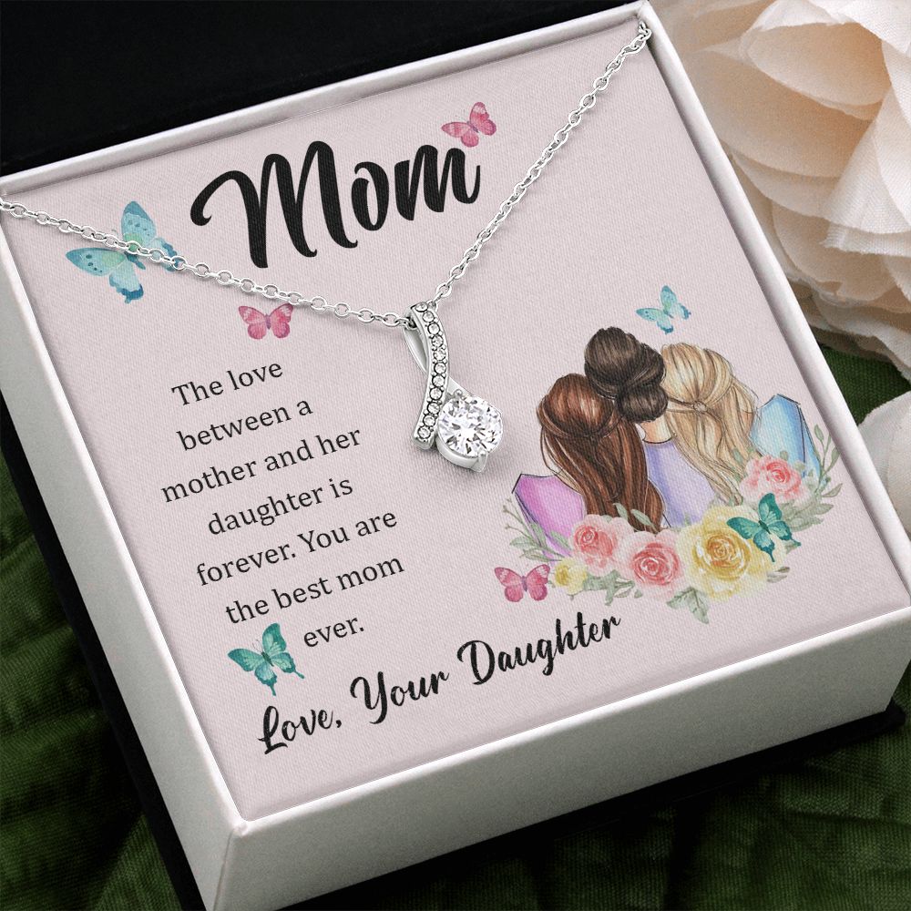 Mom Necklace Gifts for Mom from Daughter to Mom Gifts for Mothers Day from Daughter, To My Mom Necklace from Daughter to Mom Birthday Gifts Necklace with Message Card and Gift Box21 Alluring Beauty Necklace