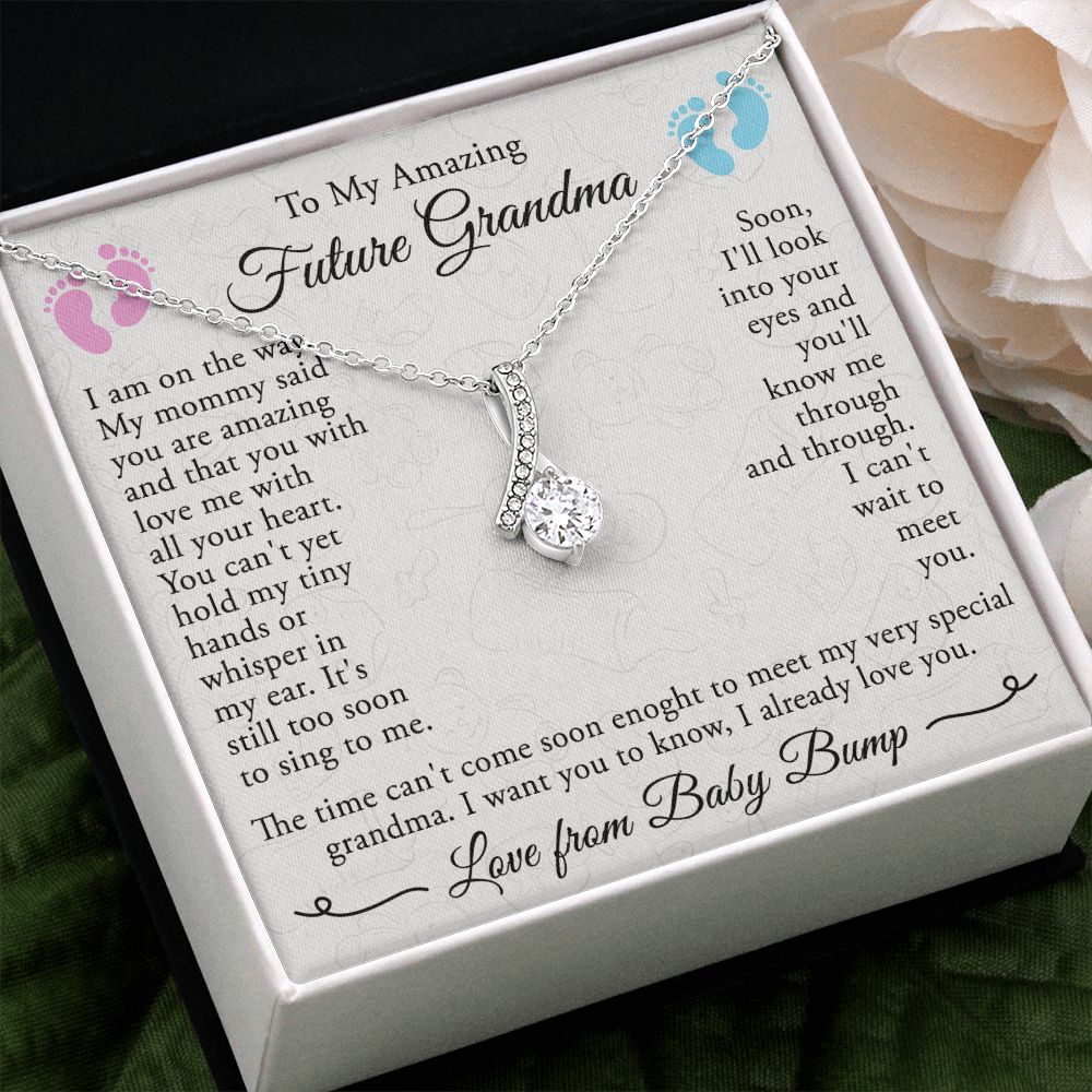 To My Grandmother Necklace, Gift for Grandmother Necklace, Mothers Day Gift For Grandma Nana, Grandma Jewelry From Grandchildren GrandKids , Jewelry Box Gift For Grandma Grandmother4 Alluring Beauty Necklace