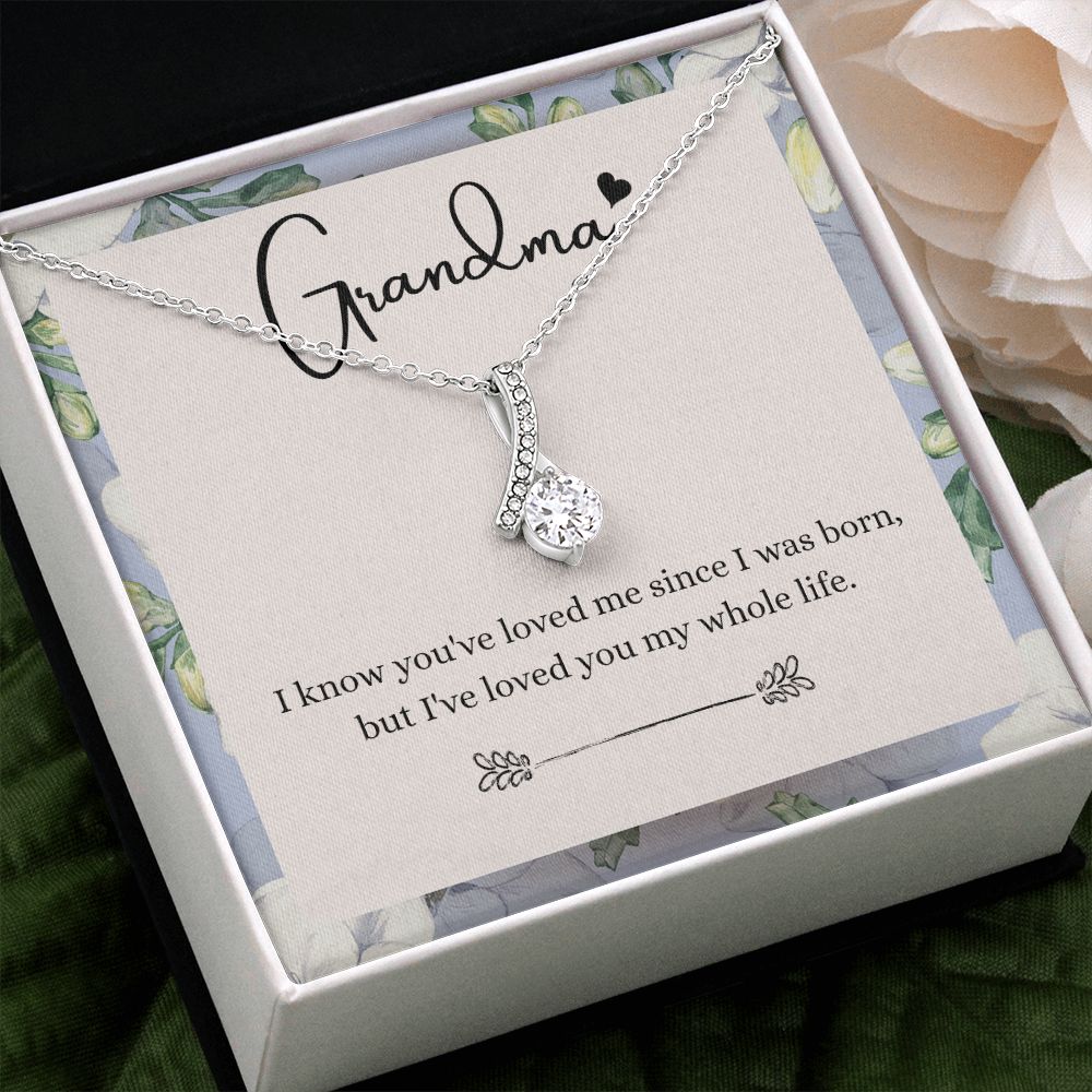 To My Grandma Necklace, Gift for Grandmother Necklace, Mothers Day Gift For Grandma Nana, Grandma Jewelry From Grandchildren GrandKids , Jewelry Box Gift For Grandma Grandmother9 Alluring Beauty Necklace