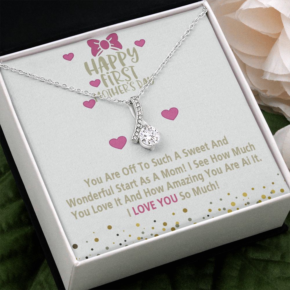 Mom Necklace Gifts for Mom from Daughter to Mom Gifts for Mothers Day from Daughter, To My Mom Necklace from Daughter to Mom Birthday Gifts Necklace with Message Card and Gift Box15 Alluring Beauty Necklace