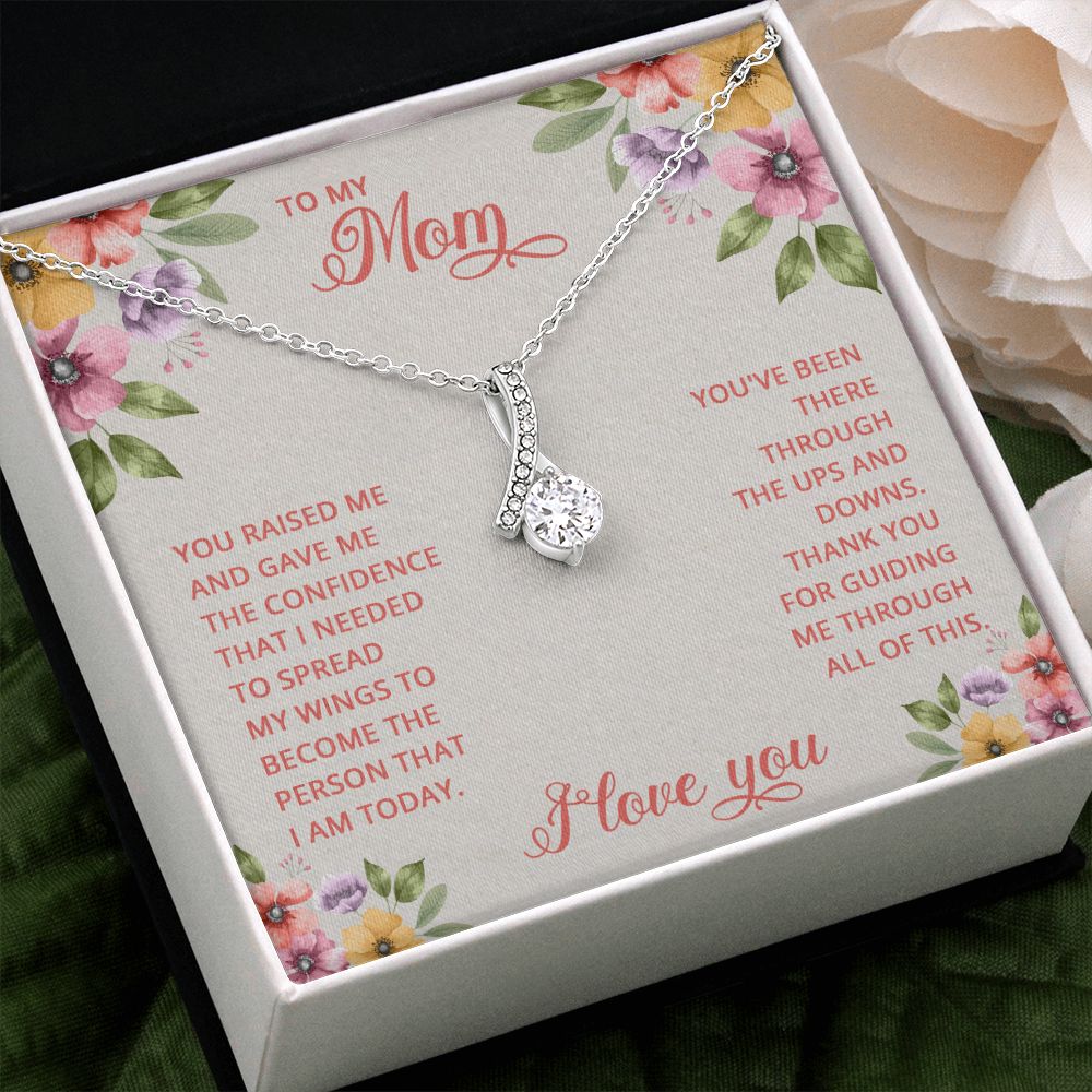 Mom Necklace Gifts for Mom from Daughter to Mom Gifts for Mothers Day from Daughter, To My Mom Necklace from Daughter to Mom Birthday Gifts Necklace with Message Card and Gift Box16 Alluring Beauty Necklace