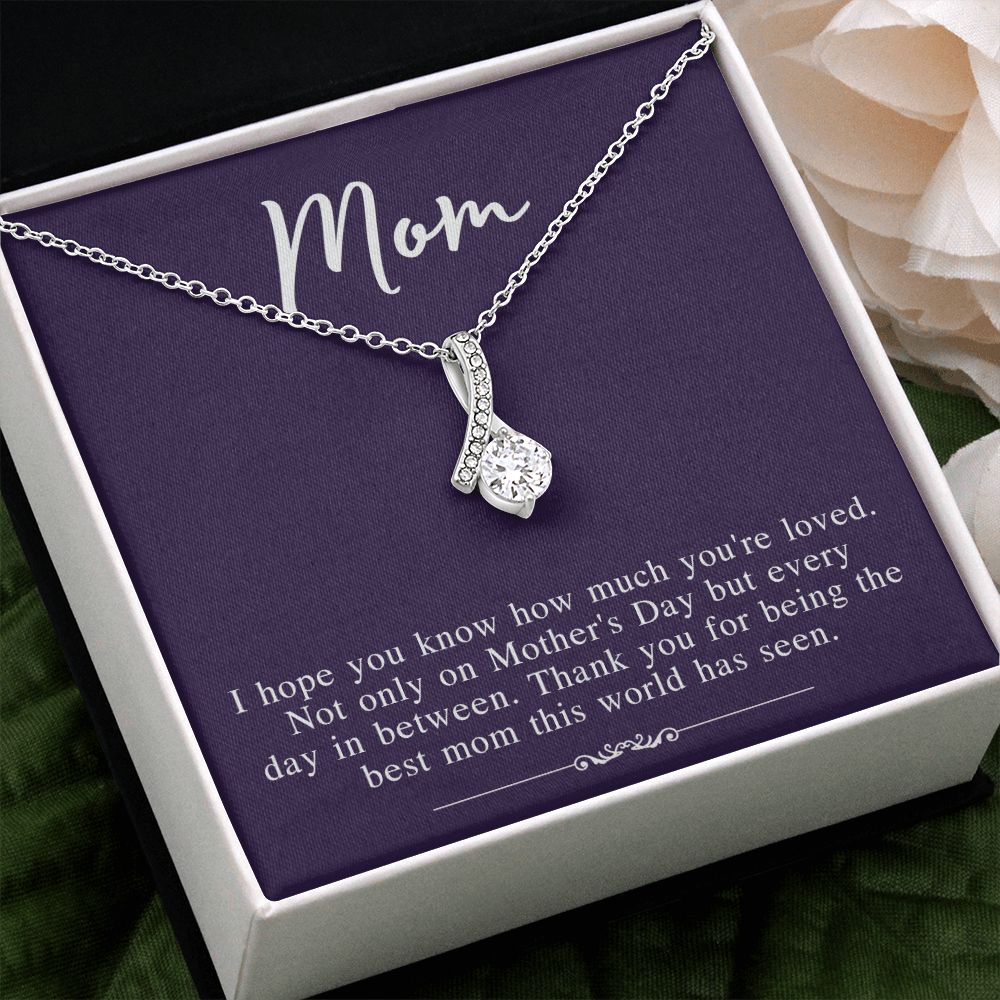 Mom Necklace Gifts for Mom from Daughter to Mom Gifts for Mothers Day from Daughter, To My Mom Necklace from Daughter to Mom Birthday Gifts Necklace with Message Card and Gift Box2239 Alluring Beauty Necklace