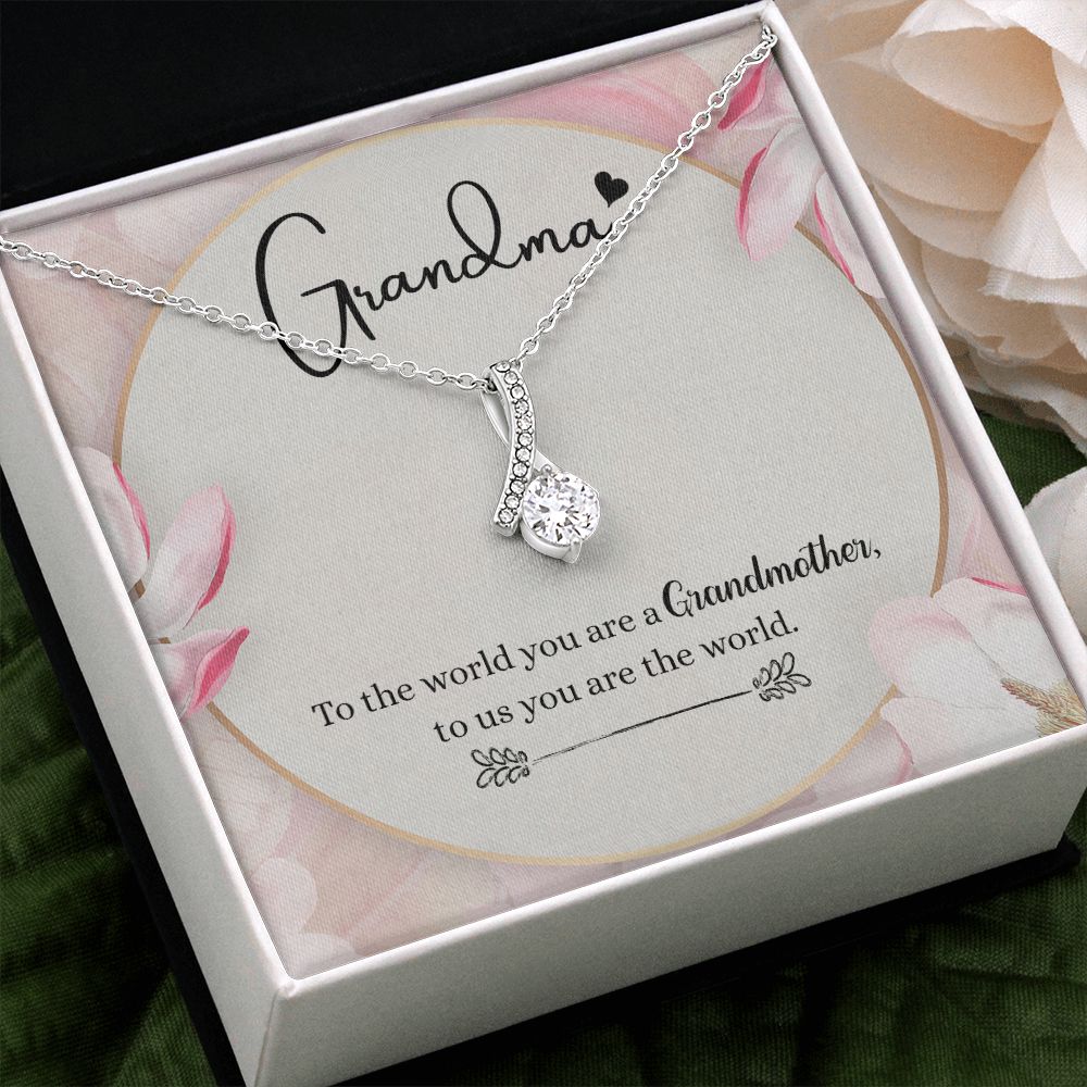 To My Grandma Necklace, Gift for Grandmother Necklace, Mothers Day Gift For Grandma Nana, Grandma Jewelry From Grandchildren GrandKids , Jewelry Box Gift For Grandma Grandmother8 Alluring Beauty Necklace