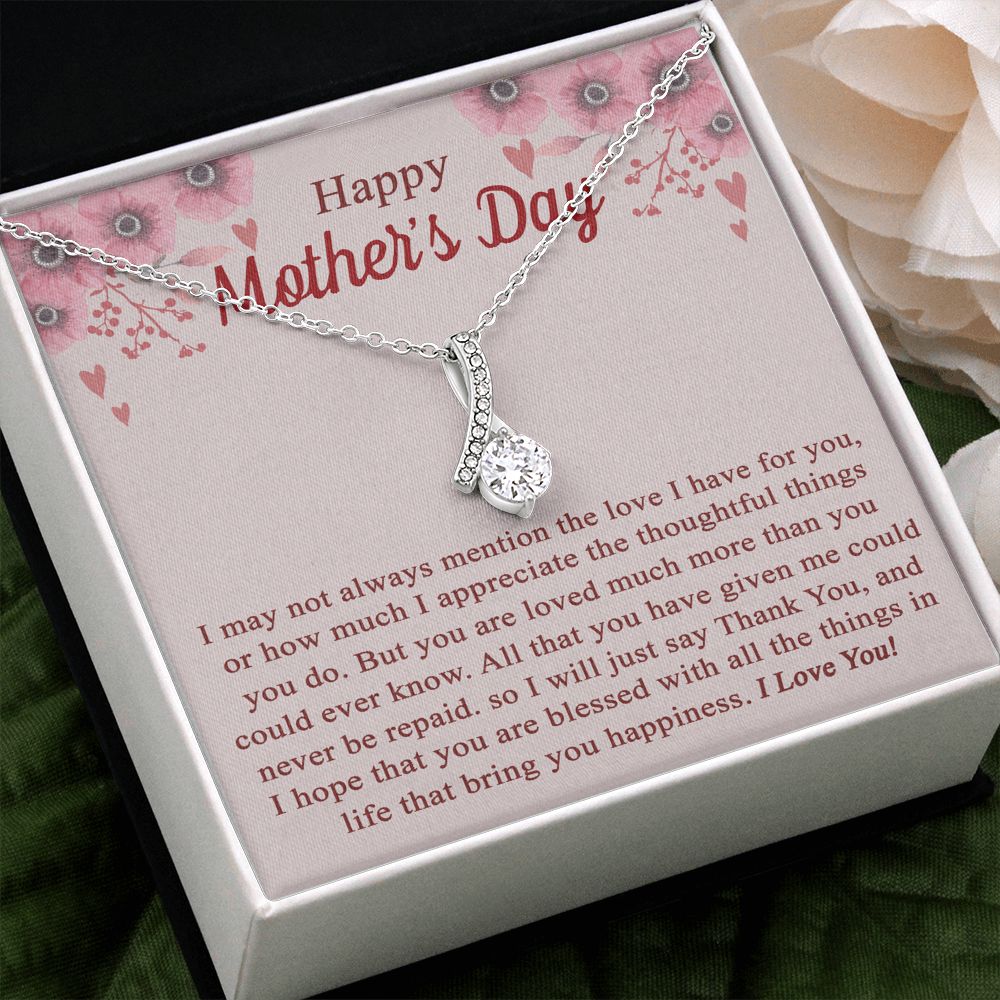 vTo My Mom Angel Mother Necklace Pendant Gift From Daughter Or Son With Message Card Gift For Mom Alluring Beauty Necklace