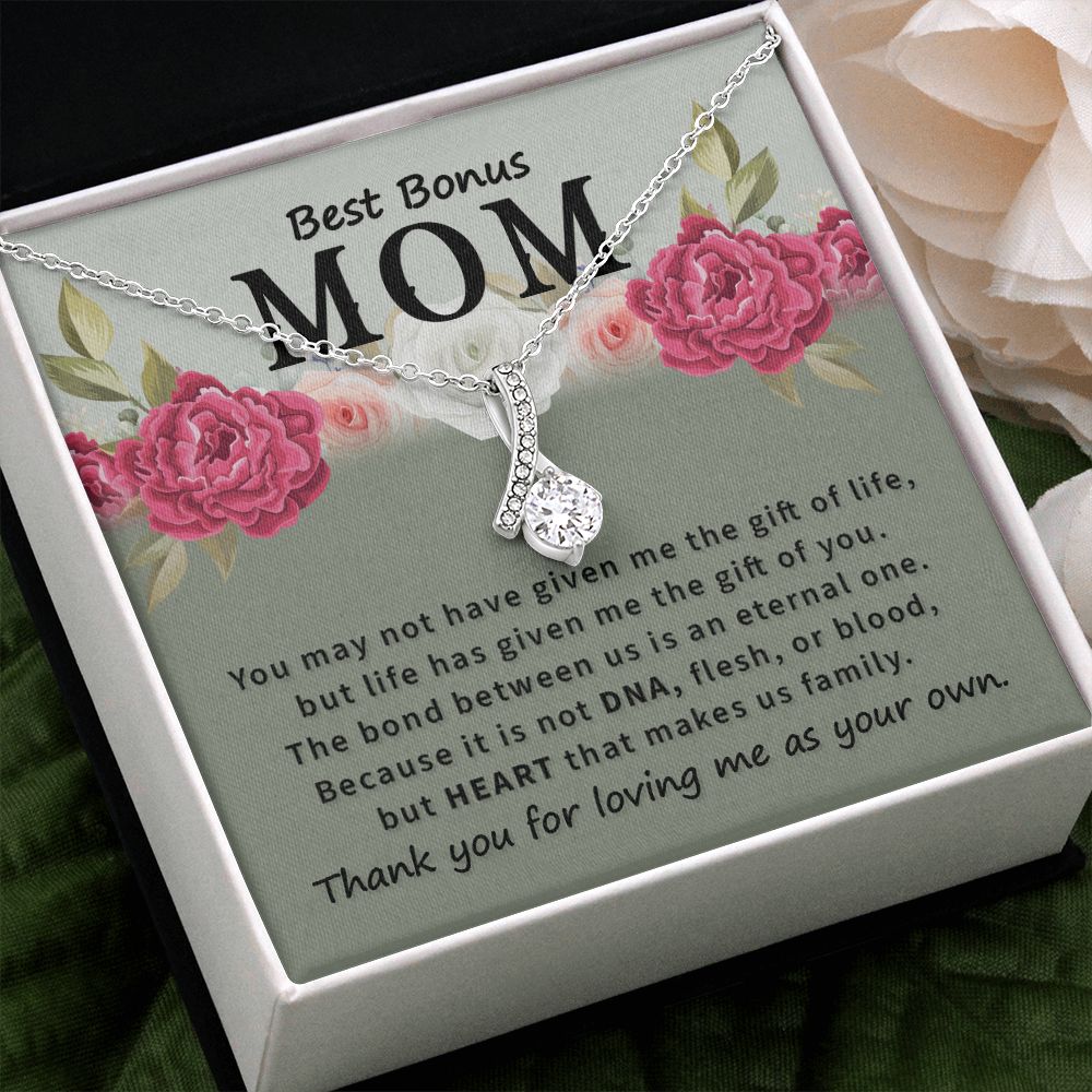 Mother Daughter Necklace as Daughter Gift from Mom, Mom Necklace as Christmas Gift for Mom from Son, Birthday Gift for Mother in Law Necklace, Bonus Mom Gifts for Step Mom Necklace2 Alluring Beauty Necklace