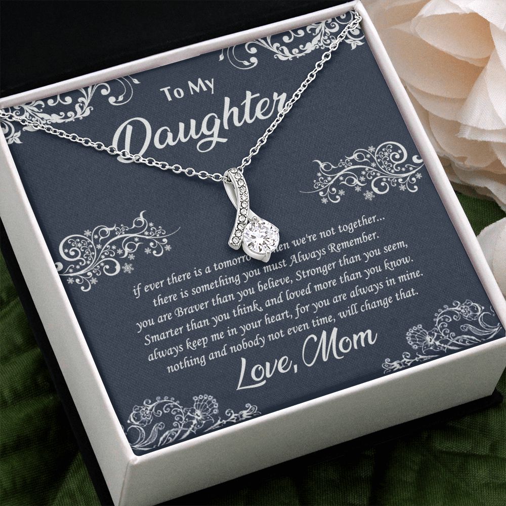 Jewelry Pendant Present for Daughter, To My Daughter Gift Necklace from Mom, Mother Daughter Gift Ideas, Birthday Christmas Gift Graduation Gifts for Daughters, Mother and Daughter Necklace 19 Alluring Beauty Necklace