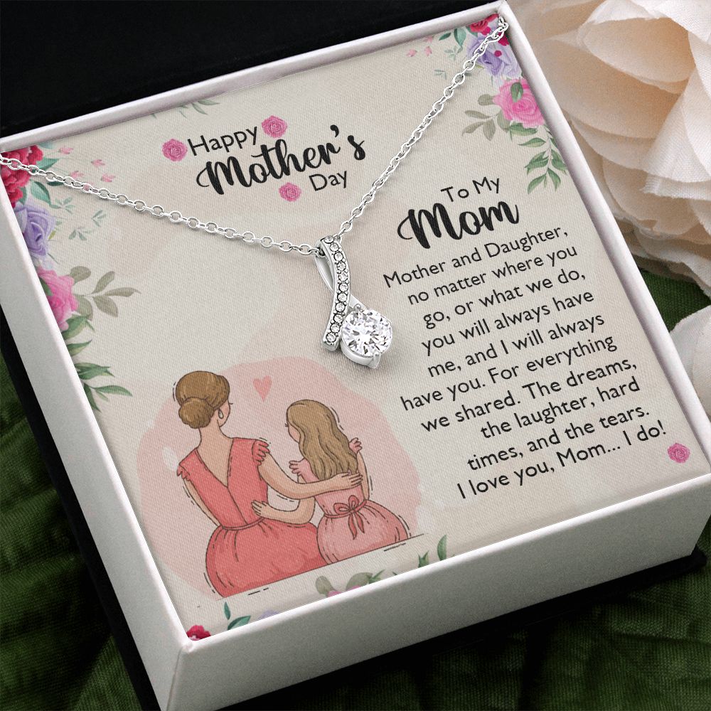 Mom Necklace Gifts for Mom from Daughter to Mom Gifts for Mothers Day from Daughter, To My Mom Necklace from Daughter to Mom Birthday Gifts Necklace with Message Card and Gift Box11 Alluring Beauty Necklace