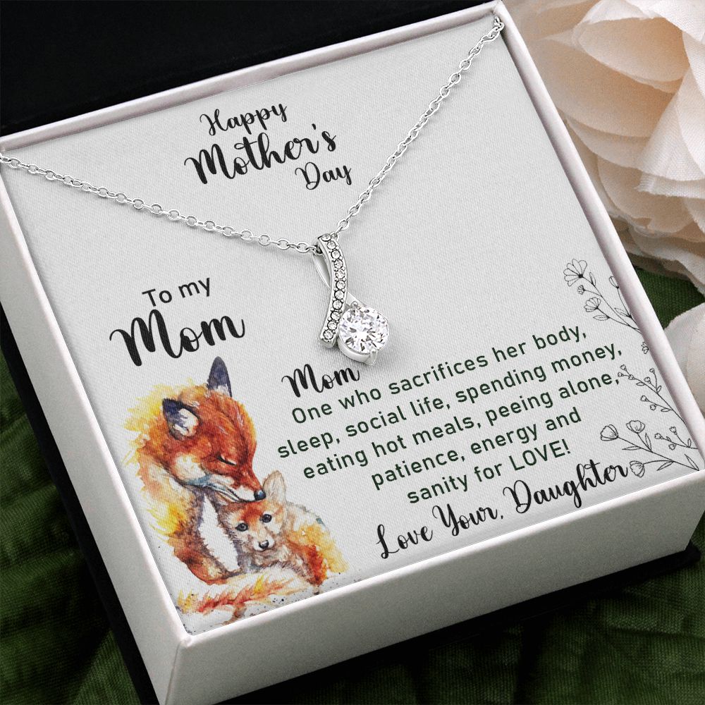 Mom Necklace Gifts for Mom from Daughter to Mom Gifts for Mothers Day from Daughter, To My Mom Necklace from Daughter to Mom Birthday Gifts Necklace with Message Card and Gift Box2223 Alluring Beauty Necklace