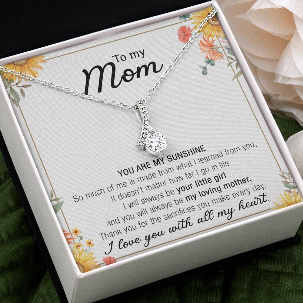 Mom Necklace Gifts for Mom from Daughter to Mom Gifts for Mothers Day from Daughter, To My Mom Necklace from Daughter to Mom Birthday Gifts Necklace with Message Card and Gift Box13 Alluring Beauty Necklace
