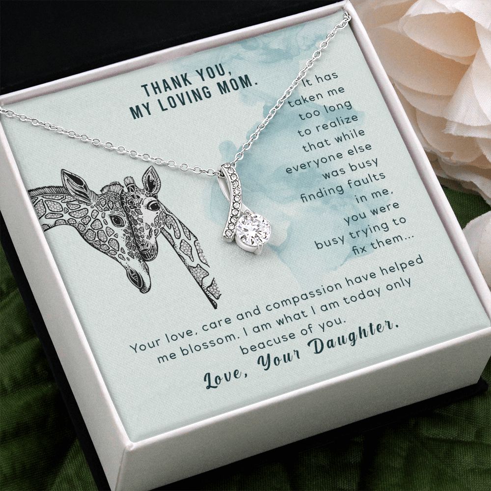 To My Thank You My Loving Mom Giraffe Necklace Pendant Gift From Mom Necklace Gift For To Daughter Birthday Daughter In Law Gift On Birthday Anniversary Gift 30821 Alluring Beauty Necklace
