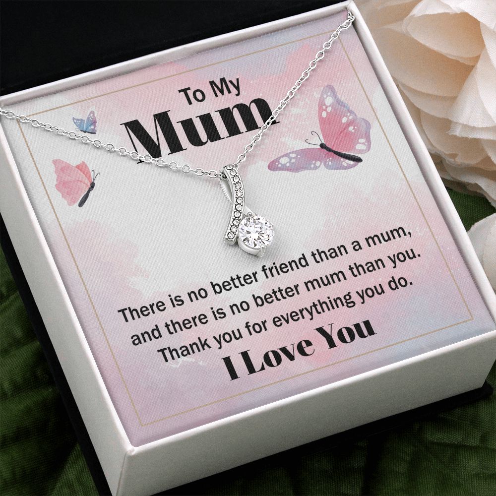 Mom Necklace Gifts for Mom from Daughter to Mom Gifts for Mothers Day from Daughter, To My Mom Necklace from Daughter to Mom Birthday Gifts Necklace with Message Card and Gift Box19 Alluring Beauty Necklace