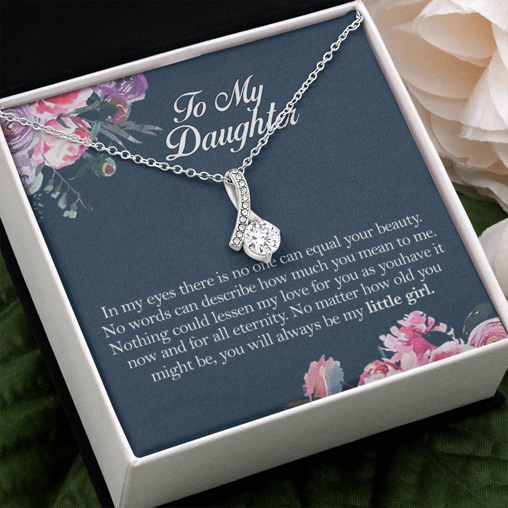 Mother Daughter Gift Ideas, To My Daughter Gift Necklace from Mom, Jewelry Pendant Present for Daughter, Birthday Christmas Gift Graduation Gifts for Daughters, Mother and Daughter Necklace 2139 Alluring Beauty Necklace