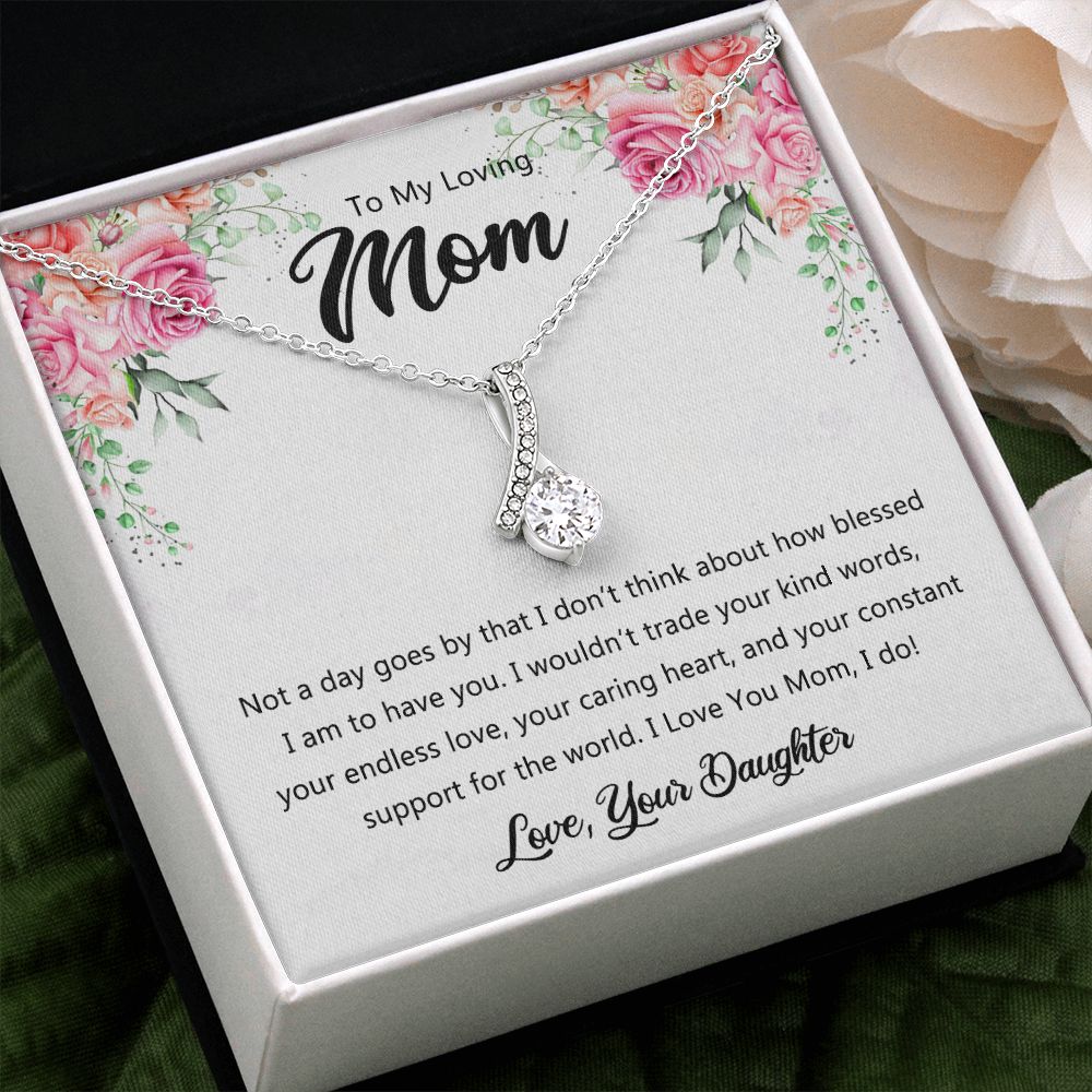 To My Mom Necklace, Gift For Mom, Mother's Day Gift from Daughter, Mom Jewelry Gift for Mothers Day, Birthday Gift for Mother, Moms Gift from Daughter Son, Necklace for Mom Mother 9 Alluring Beauty Necklace