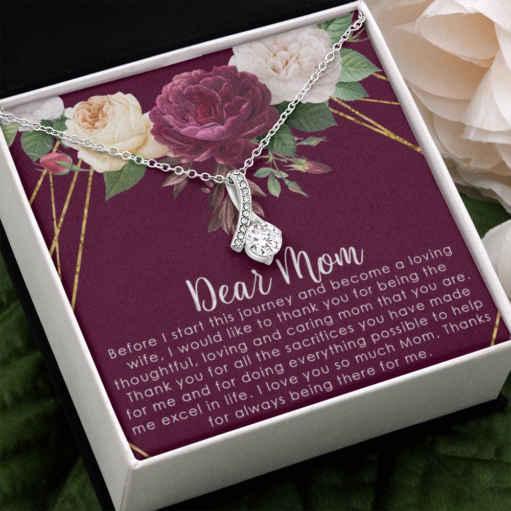 To My Mom Necklace, Gift For Mom, Mother's Day Gift from Daughter, Mom Jewelry Gift for Mothers Day, Birthday Gift for Mother, Moms Gift from Daughter Son, Necklace for Mom Mother2 Alluring Beauty Necklace