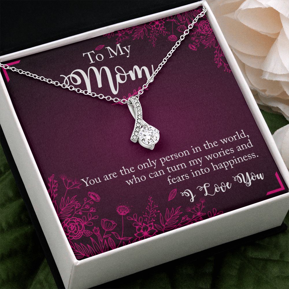 To My Mom Necklace Pendant Gift From Daughter Necklace You Are The Only Person Gift For To Mom Happy Mother's Day Mother In Law Gift On Birthday Anniversary Gift 30821 Alluring Beauty Necklace
