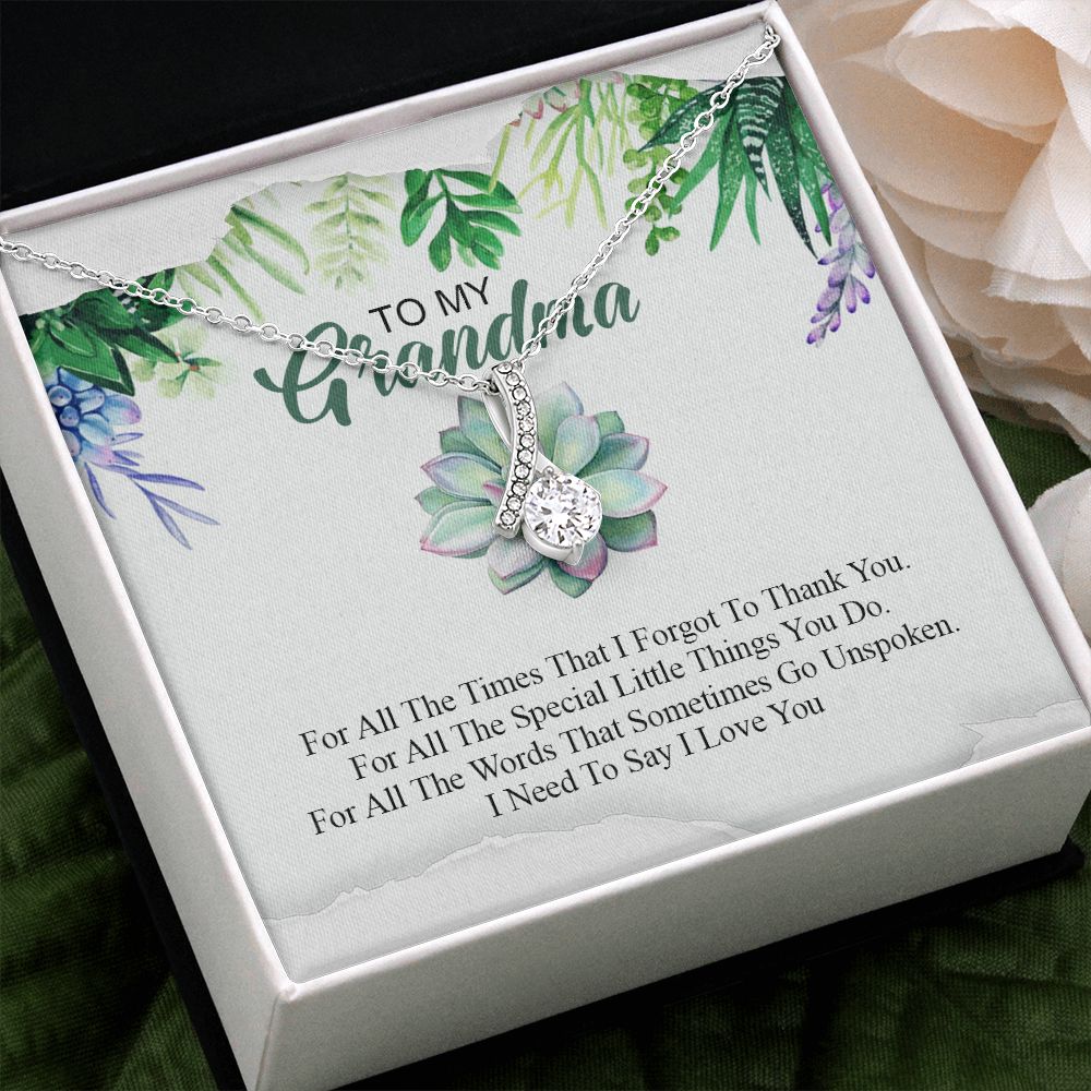 To My Grandma Necklace, Gift for Grandmother Necklace, Mothers Day Gift For Grandma Nana, Grandma Jewelry From Grandchildren GrandKids , Jewelry Box Gift For Grandma Grandmother19 Alluring Beauty Necklace