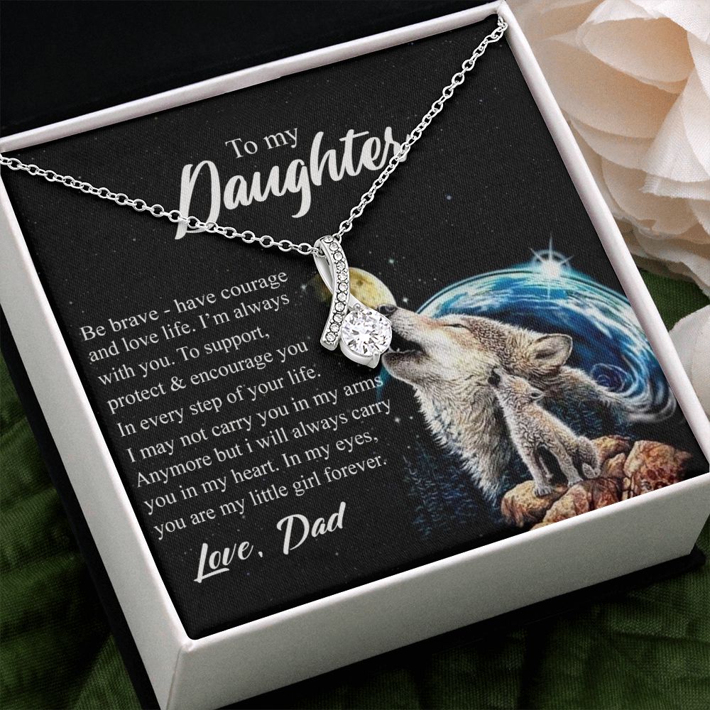 Mother Daughter Gift Ideas, To My Daughter Gift Necklace from Mom, Jewelry Pendant Present for Daughter, Birthday Christmas Gift Graduation Gifts for Daughters, Mother and Daughter Necklace 26 Alluring Beauty Necklace