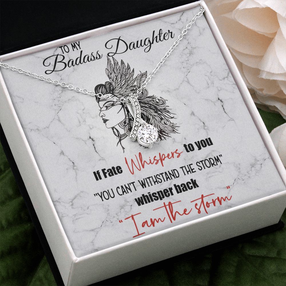 Bonus Daughter Gifts From Stepdad, Step Daughter Gifts From Stepmom, Stepdaughter Gifts From Stepdad, Father Stepdaughter Necklace, To My Bonus Daughter Necklaces, Christmas Gifts For Bonus10 Alluring Beauty Necklace