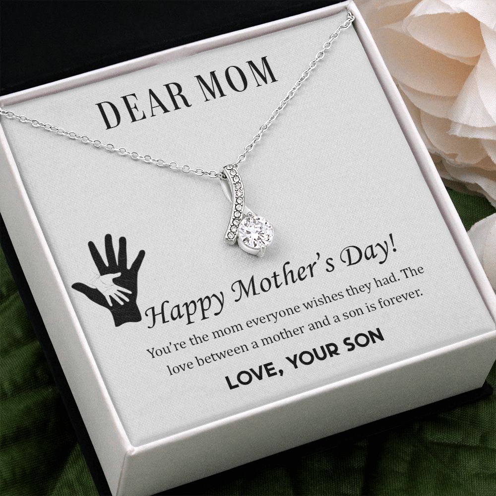 2Mom Necklace Gifts for Mom from Daughter to Mom Gifts for Mothers Day from Daughter, To My Mom Necklace from Daughter to Mom Birthday Gifts Necklace with Message Card and Gift Box2228 Alluring Beauty Necklace