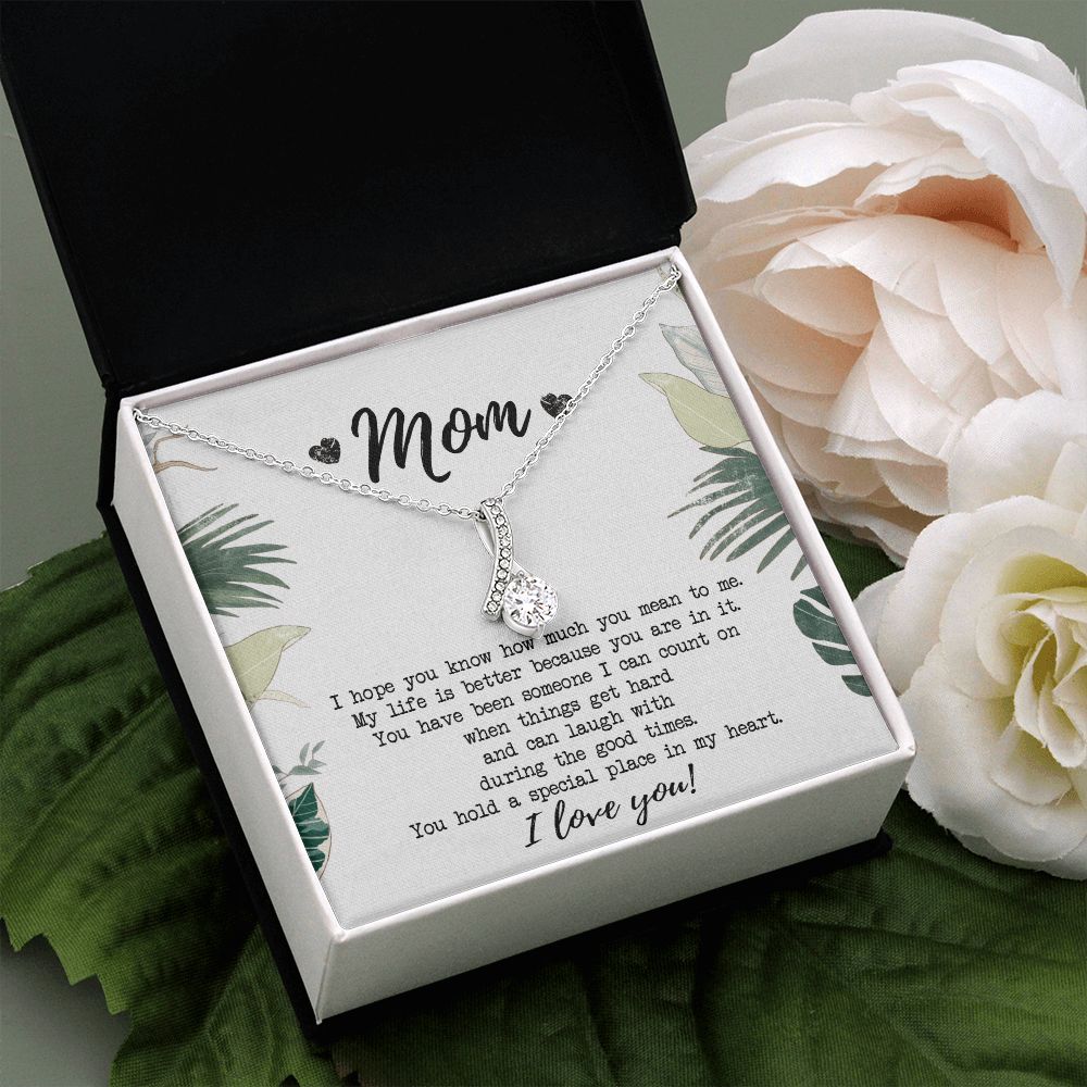Mothers Day Gift, Gift for Mom, Birthday, Heart Necklace, Mother Daughter Necklace, Gifts for Mom from Daughter, from Son to Mom Alluring Beauty Necklace