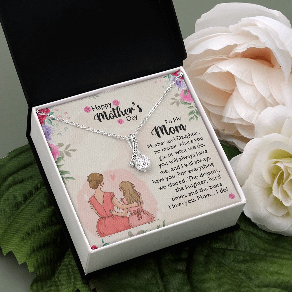 Mom Necklace Gifts for Mom from Daughter to Mom Gifts for Mothers Day from Daughter, To My Mom Necklace from Daughter to Mom Birthday Gifts Necklace with Message Card and Gift Box11 Alluring Beauty Necklace