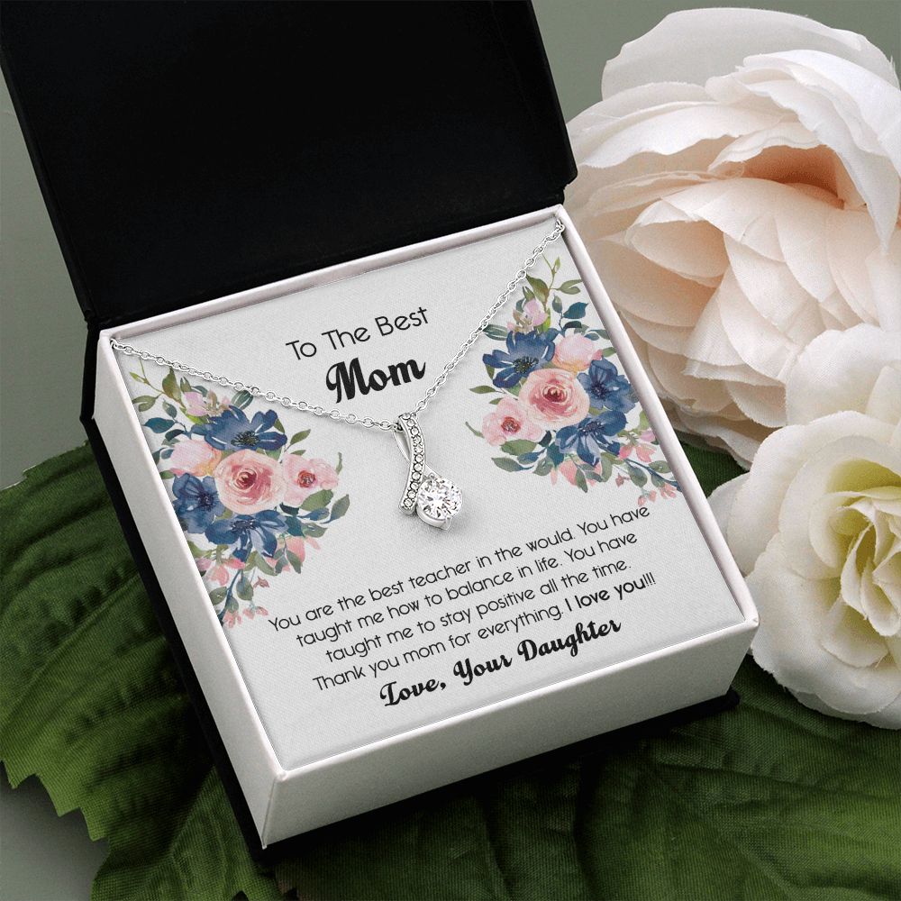 To My Mom Necklace, Gift For Mom, Mother's Day Gift from Daughter, Mom Jewelry Gift for Mothers Day, Birthday Gift for Mother, Moms Gift from Daughter Son, Necklace for Mom Mother 7 Alluring Beauty Necklace