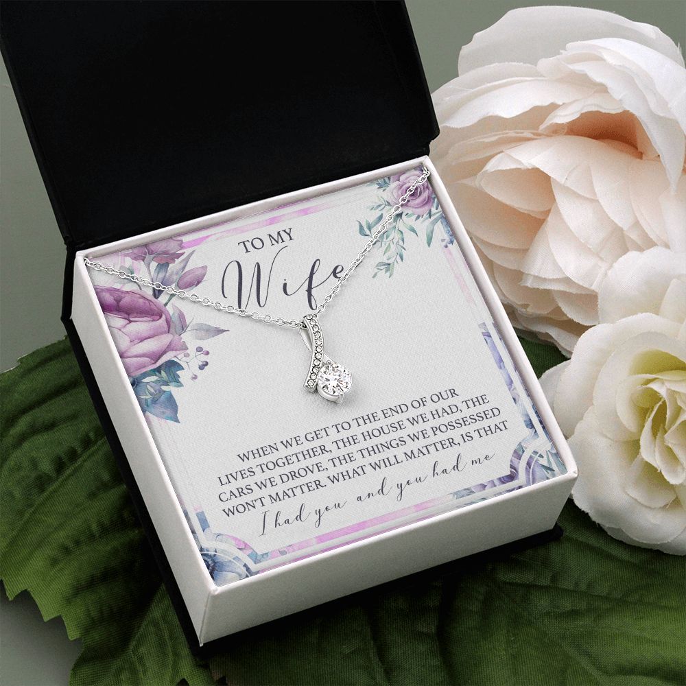 Birthday Gifts For Wife, Necklace Gifts For Wife From Husband, To My Wife Jewelry For Women , To My Wife Necklace  from Husband Wedding Anniversary Present For Wife, Beautiful Wife Jewelry Christmas 5 Alluring Beauty Necklace