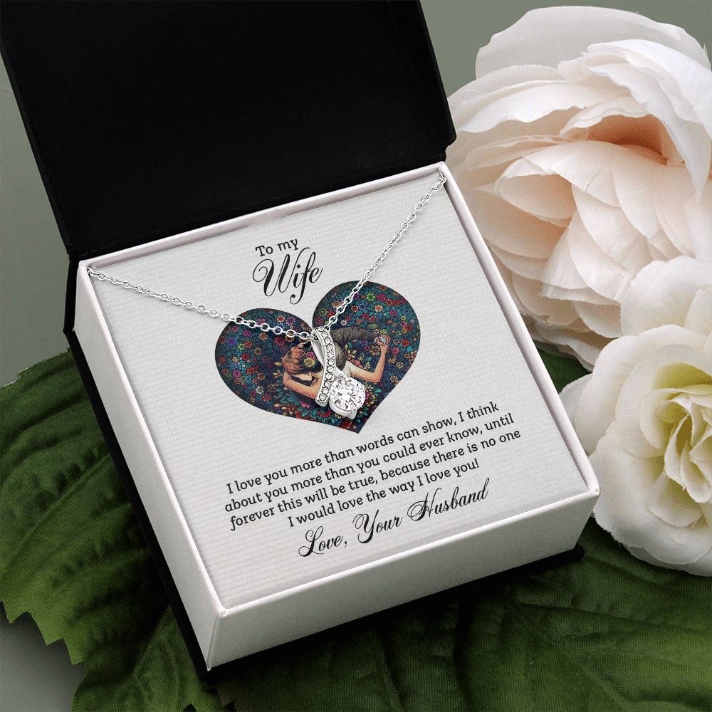 Birthday Gifts For Wife, Necklace Gifts For Wife From Husband, To My Wife Jewelry For Women , To My Wife Necklace  from Husband Wedding Anniversary Present For Wife, Beautiful Wife Jewelry Christmas23 Alluring Beauty Necklace