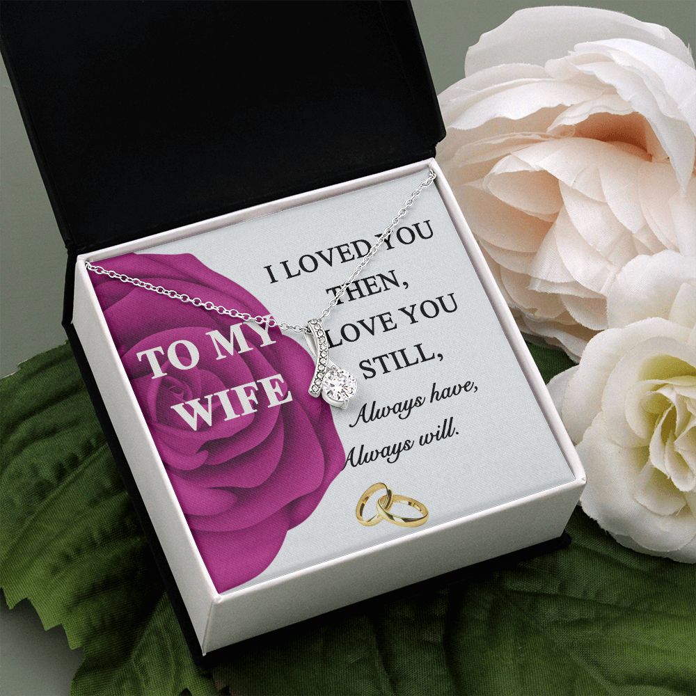 To My Wife Necklace -gift for Wife, Birthday Anniversary Necklace From HUsband Alluring Beauty Necklace